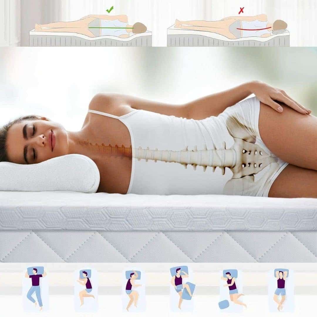 Topper matrimoniale con copertura sfoderabile e lavabil