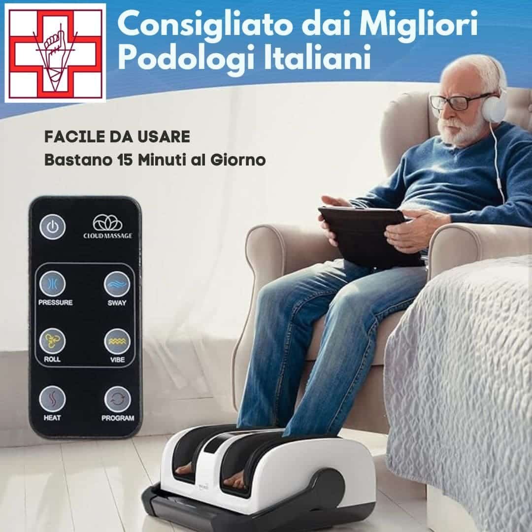 massaggiatore piedi con compressione d’aria